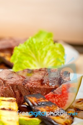 Grilled Beef Filet Mignon Stock Photo