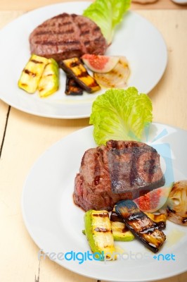 Grilled Beef Filet Mignon Stock Photo