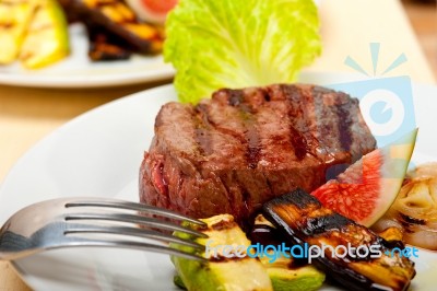 Grilled Beef Filet Mignon Stock Photo