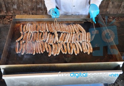 Grilling Sausages Stock Photo Grilling Sausages Stock Photo