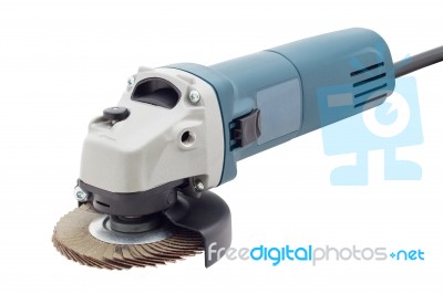 Grinder And Cutting Hand Tool Isolated On White Stock Photo