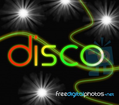 Groovy Disco Means Dancing Partying And Music Stock Image