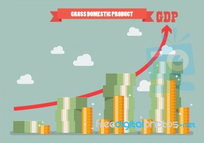 Gross Domestic Product Stock Image