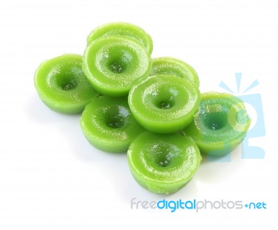 Group Of Green Multiple Scented Chinese Sweet On White Floor Stock Photo