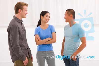 Group Of Happy Multi Ethnic Young People Stock Photo