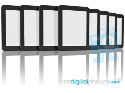 Group Of Tablet Computers Stock Image