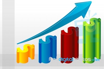 Growing Business Graph Stock Image
