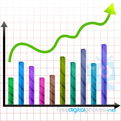 Growing Graph Stock Image