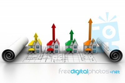 Growing Home Sale Stock Image