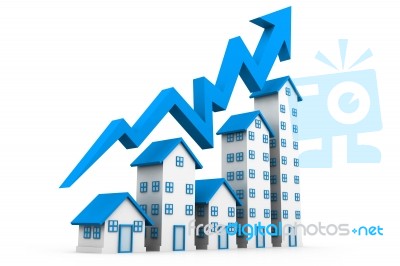 Growing Home Sales Stock Image