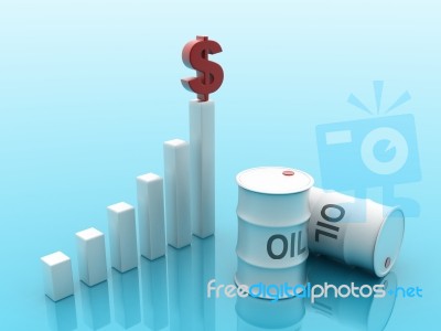 Growing Oil Chart Stock Image