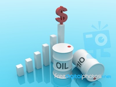 Growing Oil Chart Stock Image