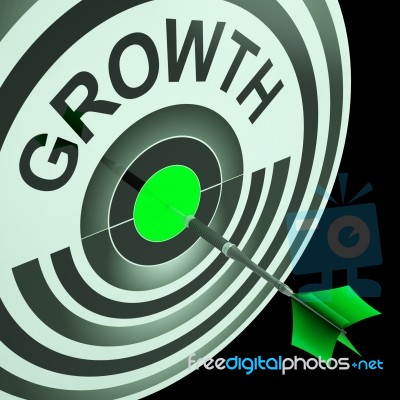 Growth Means Get Better, Bigger And Developed Stock Image