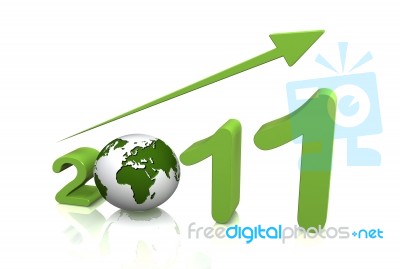 Growth Of Year 2011 Stock Image