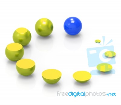 Growth Spheres Indicates Expand Develop And Improve Stock Image