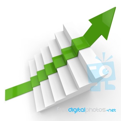 Growth Win Shows Victorious Success And Expansion Stock Image