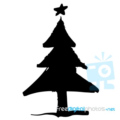 Grunge Christmas Tree Stock Image