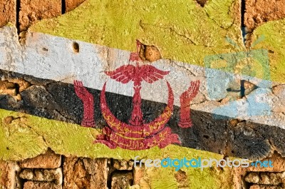 Grunge Flag Of Brunei Stock Photo