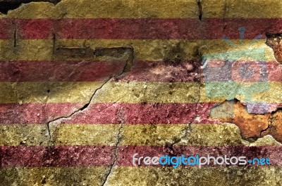 Grunge Flag Of Catalonia Stock Photo
