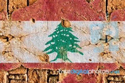 Grunge Flag Of Lebanon Stock Photo