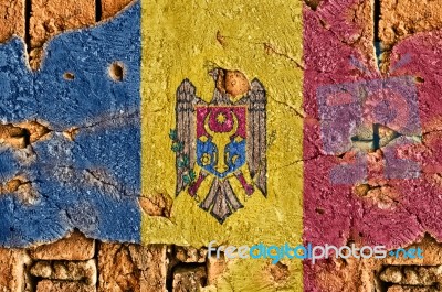 Grunge Flag Of Moldova Stock Photo