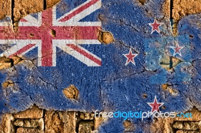 Grunge Flag Of New Zealand Stock Photo