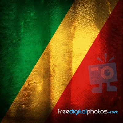 Grunge Flag Of Republic Of Congo Stock Photo