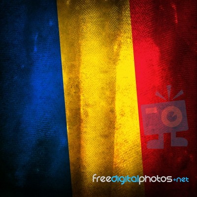 Grunge Flag Of Romania Stock Photo