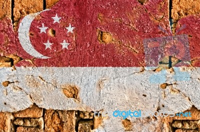 Grunge Flag Of Singapore Stock Photo