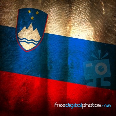 Grunge Flag Of Slovenia Stock Photo