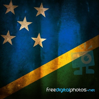 Grunge Flag Of Solomon Stock Photo