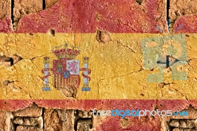 Grunge Flag Of Spain Stock Photo
