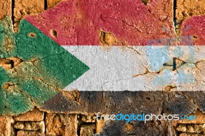 Grunge Flag Of Sudan Stock Photo