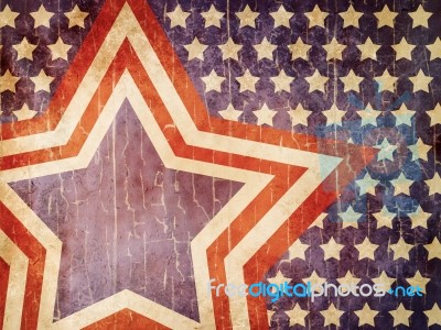 Grunge Textured Of USA Flag Stock Image