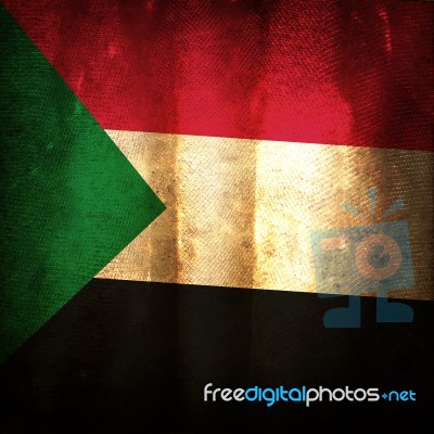 Grungy Flag Of Sudan Stock Photo