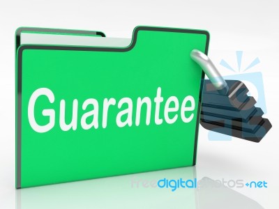 Guarantee Security Shows Private Privacy And Warranteed Stock Image