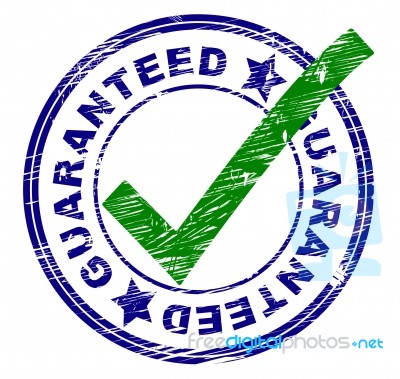 Guaranteed Stamp Shows All Right And O.k Stock Image