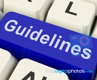 Guidelines Key Shows Guidance Rules Or Policy Stock Image