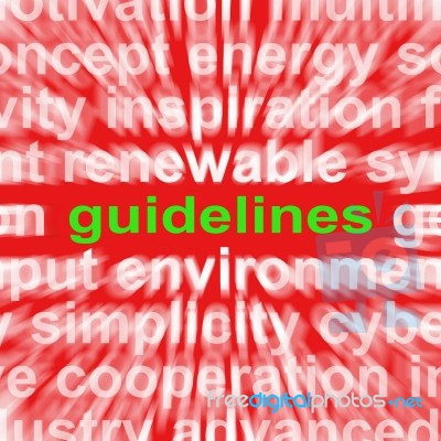 Guidelines Word Means Instructions Protocols And Ground Rules Stock Image