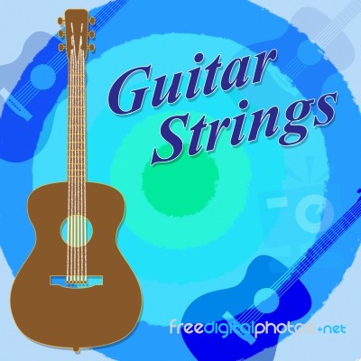 Guitar Strings Means Steel Wires And Guitars Stock Image