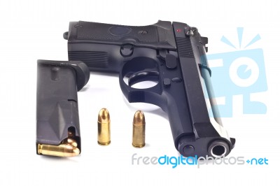 Gun And Bullets Stock Photo Gun And Bullets Stock Photo