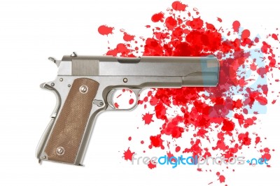 Gun Crime Stock Photo