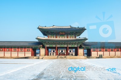 Gyeongbokgung Palace In Seoul,korea Stock Photo