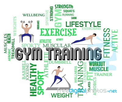 Gym Training Indicates Physical Activity And Endurance Stock Image