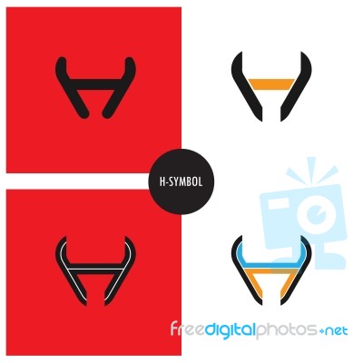H- Company Symbol.h-letter Abstract Logo Design Stock Image H- Company Symbol.h-letter Abstract Logo Design Stock Image