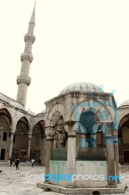 Hagia Sophia Courtyard In Istanbul Stock Photo
