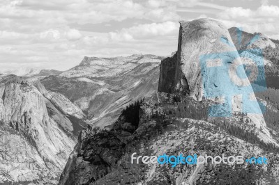 Half Dome In Yosemite National Park, California, Usa Stock Photo