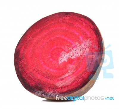 Half Of Beetroot Isolated On White Background Stock Photo