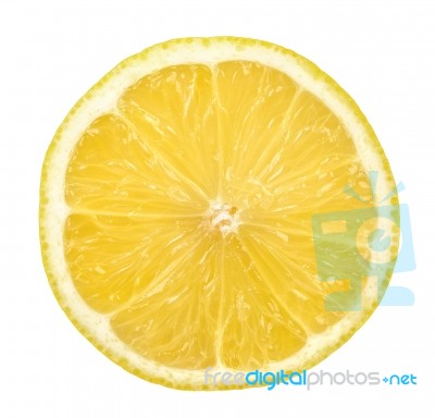 Half Of Lemon Isolated On The White Background Stock Photo