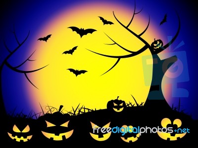 Halloween Bats Represents Trick Or Treat And Autumn Stock Image